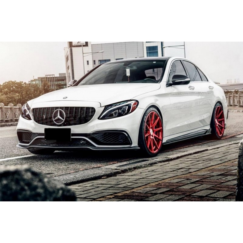 Front Grille suitable for MERCEDES C-Class W205 S205 C205 S205 (2014-2018) GT-R Panamericana Design Black With/Without 360 Camer