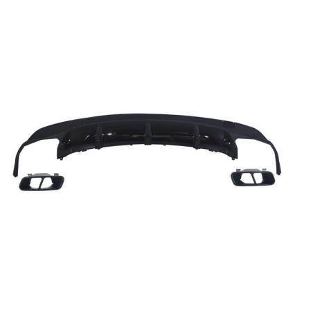 Suitable for MERCEDES W117 CLA (2013-up) AMG Sport Pack Rear Diffuser & Exhaust Tips Tailpipe Package Black Suitable for MERCEDES W117 CLA (2013-up) AMG Sport Pack Rear Diffuser & Exhaust Tips Tailpipe Package Black