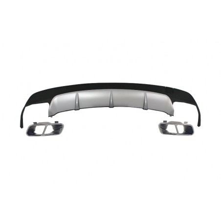 Rear Diffuser suitable for Mercedes W117 CLA 2013-up AMG Sport Pack Exhaust Tips Rear Diffuser suitable for Mercedes W117 CLA 2013-up AMG Sport Pack Exhaust Tips