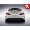 Rear Diffuser suitable for Mercedes W117 CLA 2013-up AMG Sport Pack Exhaust Tips Rear Diffuser suitable for Mercedes W117 CLA 2013-up AMG Sport Pack Exhaust Tips