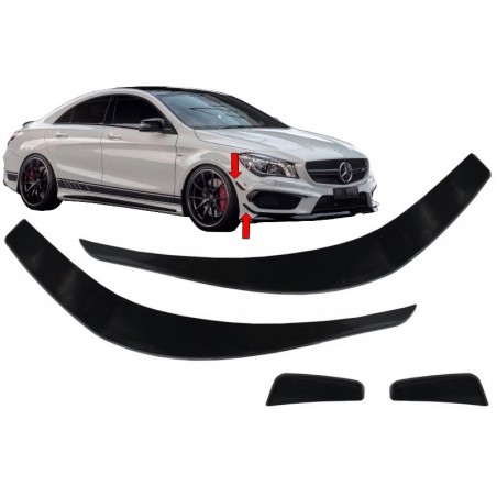 Front Bumper Splitters Fins Aero suitable for MERCEDES Benz CLA W117 C117 X117 (2013-2016) CLA45 AMG Design Front Bumper Splitters Fins Aero suitable for MERCEDES Benz CLA W117 C117 X117 (2013-2016) CLA45 AMG Design