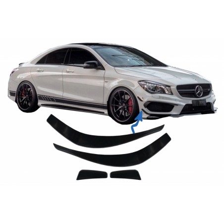 Front Bumper Splitters Fins Aero suitable for MERCEDES Benz CLA W117 C117 X117 (2013-2016) CLA45 AMG Design Front Bumper Splitters Fins Aero suitable for MERCEDES Benz CLA W117 C117 X117 (2013-2016) CLA45 AMG Design