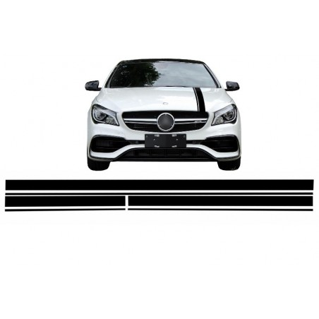 Set Sticker Matte Black Upper Bonnet Roof & Tailgate suitable for MERCEDES Benz CLA W117 C117 X117 (2013-2016) A Class W176 (201 Set Sticker Matte Black Upper Bonnet Roof & Tailgate suitable for MERCEDES Benz CLA W117 C117 X117 (2013-2016) A Class W176 (201