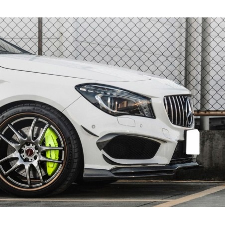 Front Bumper Splitters Fins Aero suitable for MERCEDES Benz CLA W117 C117 X117 (2013-2016) CLA45 AMG Design Carbon Film Coating Front Bumper Splitters Fins Aero suitable for MERCEDES Benz CLA W117 C117 X117 (2013-2016) CLA45 AMG Design Carbon Film Coating