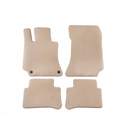 Floor mat Carpet beige suitable for MERCEDES E-Klasse (W212) Limousine 03/2009-03/2016, T-Modell ab 11/2009, CLS (C218) 01/2011,