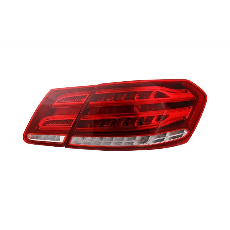 Full LED Light Bar Taillights suitable for MERCEDES Benz E-Class W212 (2009-2013) Conversion Facelift Design Red/Clear
