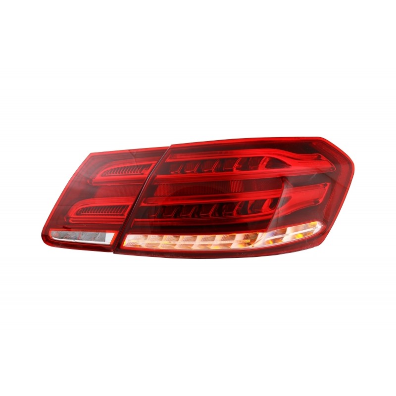 Full LED Light Bar Taillights suitable for MERCEDES Benz E-Class W212 (2009-2013) Conversion Facelift Design Red/Clear