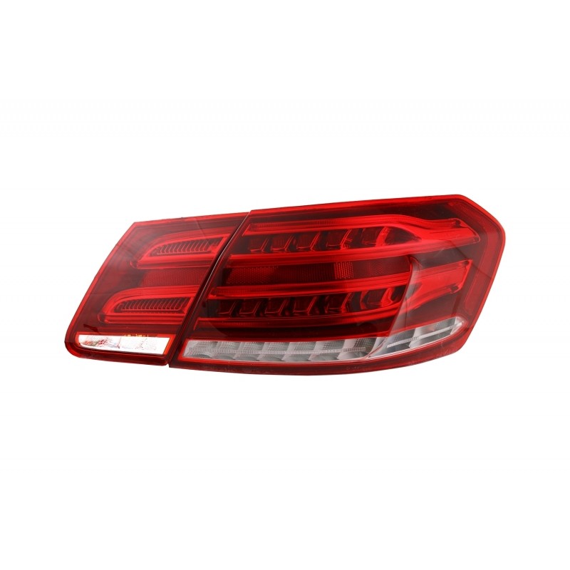 Full LED Light Bar Taillights suitable for MERCEDES Benz E-Class W212 (2009-2013) Conversion Facelift Design Red/Clear