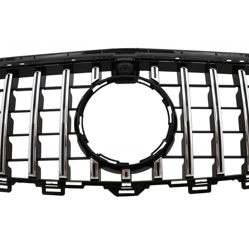 Central Grille suitable for MERCEDES Benz E-Class W213 S213 C238 (2016+) GT-R Panamericana Design With 360 Camera