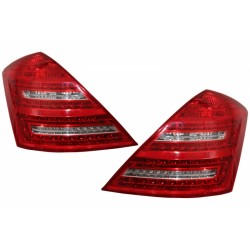 LED Taillights suitable for MERCEDES Benz S-Class W221 (2005-2009) Limousine Red Cristal Facelift Look