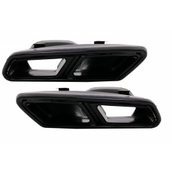 Exhaust Muffler Tips for Mercedes Benz S-Class W222 E-Class W212 Facelift CLS W218 SL-Class R231 E63 S65 A-Design Black Exclusiv