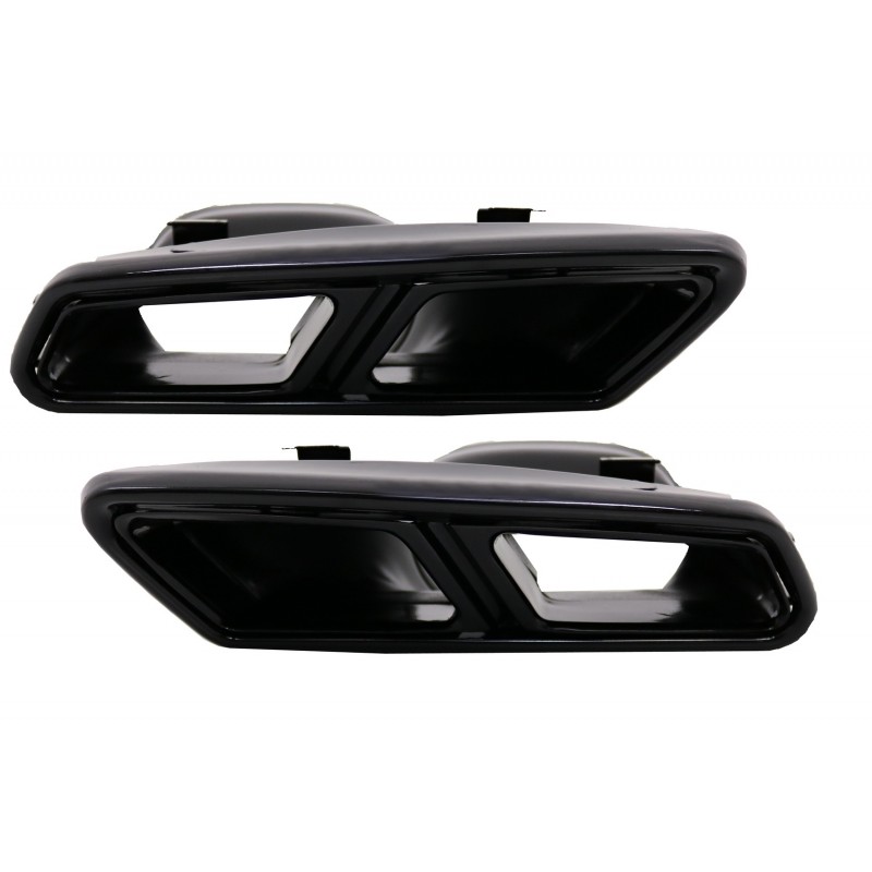 Exhaust Muffler Tips for Mercedes Benz S-Class W222 E-Class W212 Facelift CLS W218 SL-Class R231 E63 S65 A-Design Black Exclusiv