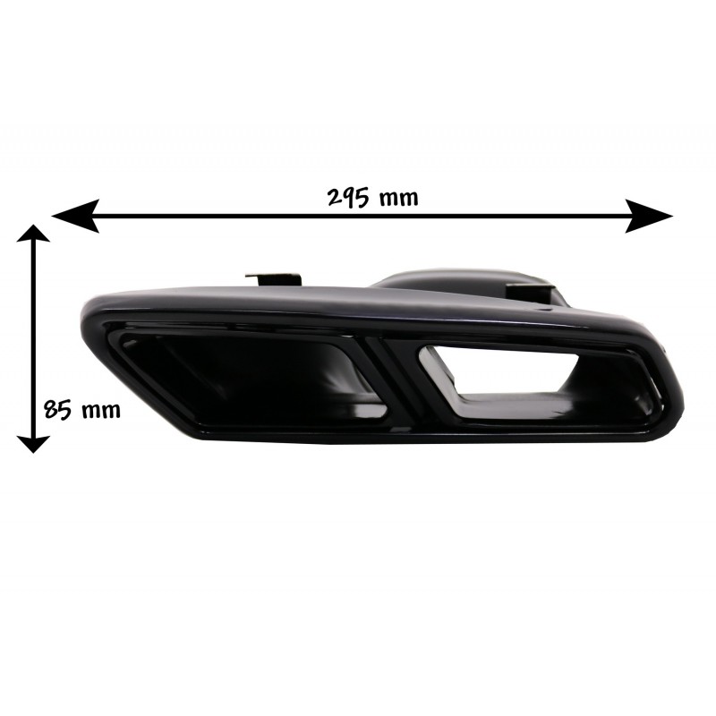 Exhaust Muffler Tips for Mercedes Benz S-Class W222 E-Class W212 Facelift CLS W218 SL-Class R231 E63 S65 A-Design Black Exclusiv