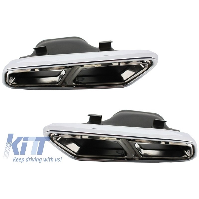 Exhaust Muffler Tips suitable for MERCEDES Benz S-Class W222 E-Class W212 S212 Facelift CLS W218 SL-Class R231 E63 S65 SL65 A-De