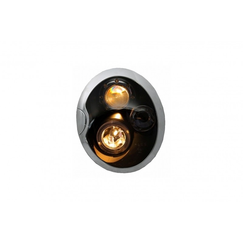Headlights Angel Eyes suitable for MINI Cooper R50/R52/R53 (2001-2006) Clear Glass Black Housing