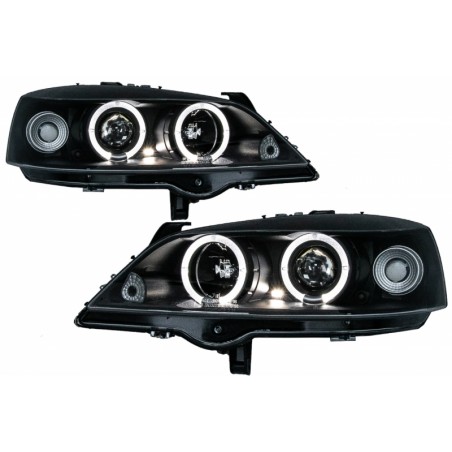 Headlights suitable for Opel Astra G 09.97-02.04 ANGEL EYES BLACK