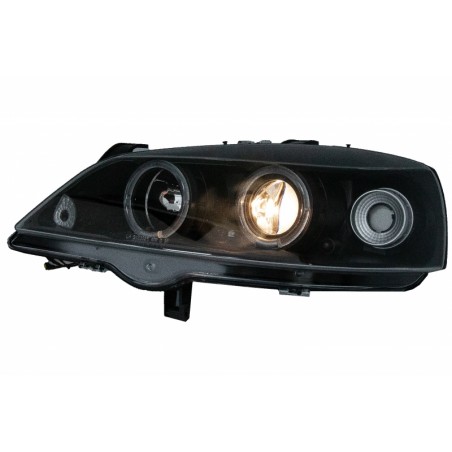 Headlights suitable for Opel Astra G 09.97-02.04 ANGEL EYES BLACK