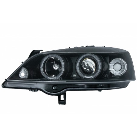 Headlights suitable for Opel Astra G 09.97-02.04 ANGEL EYES BLACK