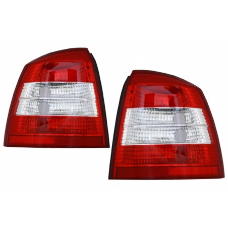 Taillights suitable for OPEL Astra G 3/5 Doors (F48 F08) Hatchback (1998-2004) Red Clear