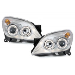 headlights suitable for OPEL Astra H _ 04-09 _ 2 halo rims