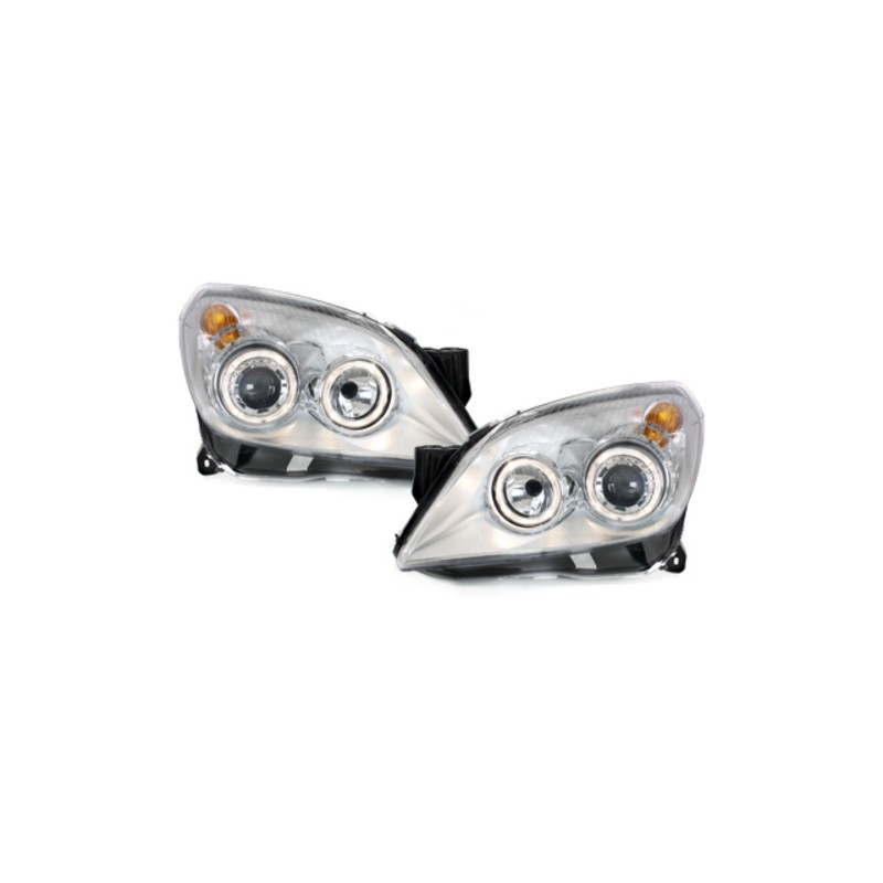 headlights suitable for OPEL Astra H _ 04-09 _ 2 halo rims