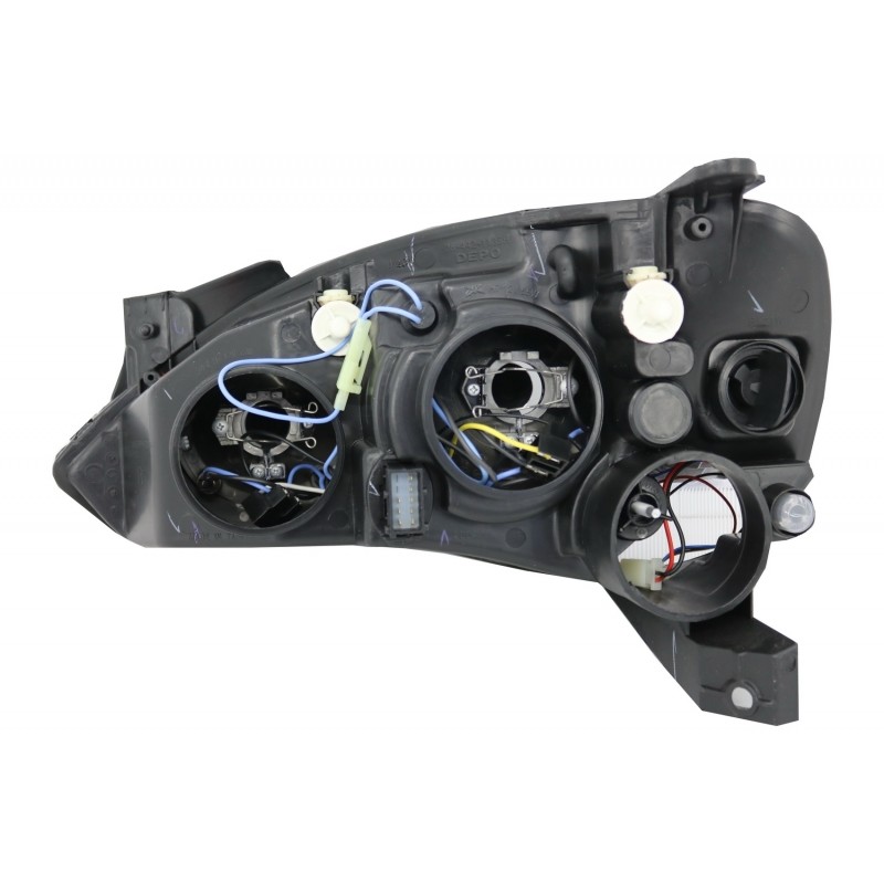 Headlights Angel Eyes 2 Halo Rims suitable for OPEL Corsa C (2001-2006) Black