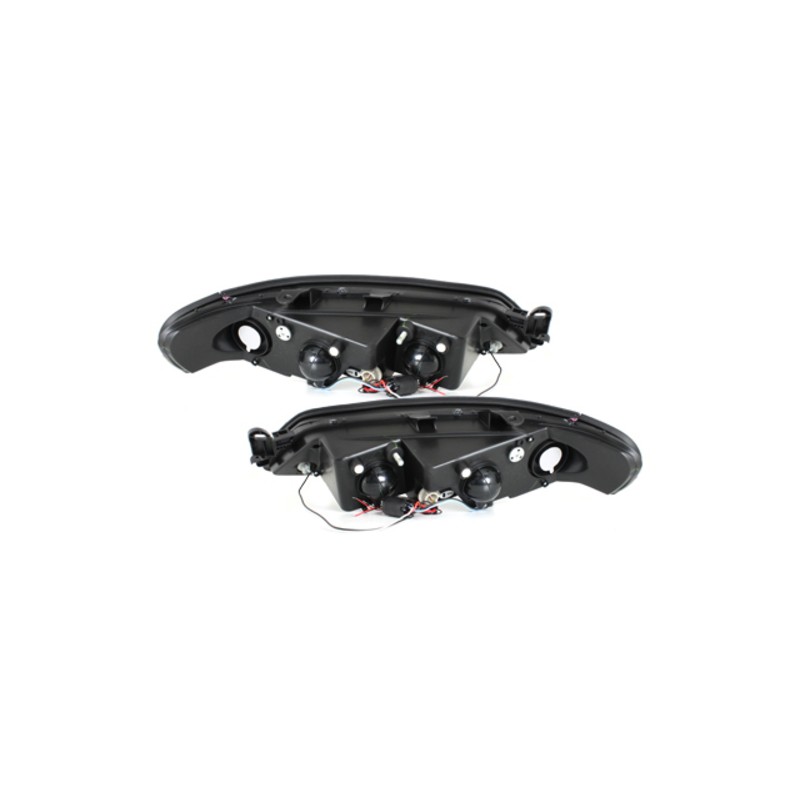 headlights suitable for OPEL Vectra B 96-99 _ 2 halo rims _ black