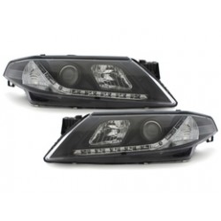 Dayline Headlights suitable for RENAULT Laguna II 2001-02/2005 DRL Optic Black