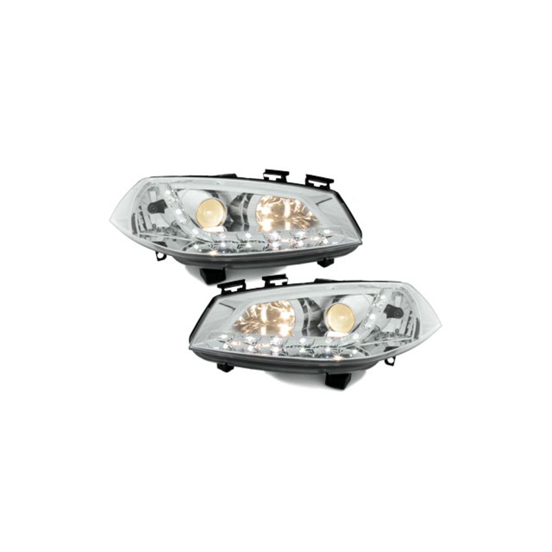 DAYLINE headlights suitable for RENAULT Megane 03-06 _ drl-optic _ chrome