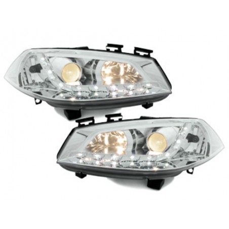 DAYLINE headlights suitable for RENAULT Megane 03-06 _ drl-optic _ chrome