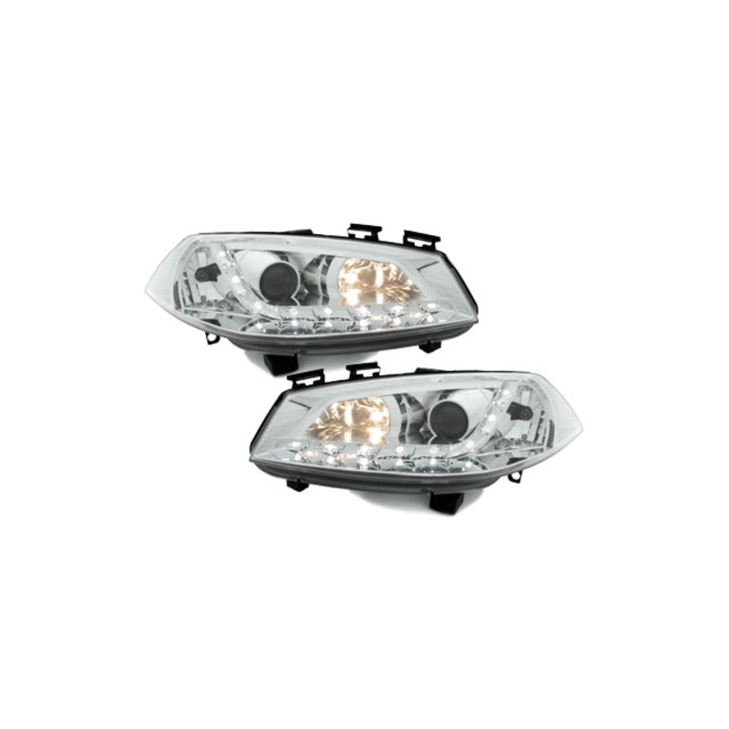 DAYLINE headlights suitable for RENAULT Megane 03-06 _ drl-optic _ chrome