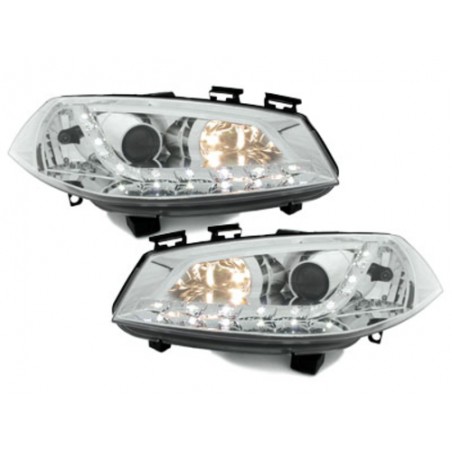 DAYLINE headlights suitable for RENAULT Megane 03-06 _ drl-optic _ chrome