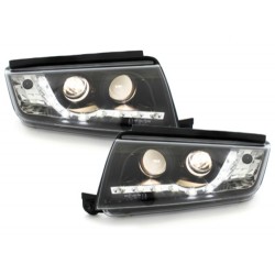 Dayline Headlights suitable for SKODA Fabia (1999-2007) DRL Optic Black