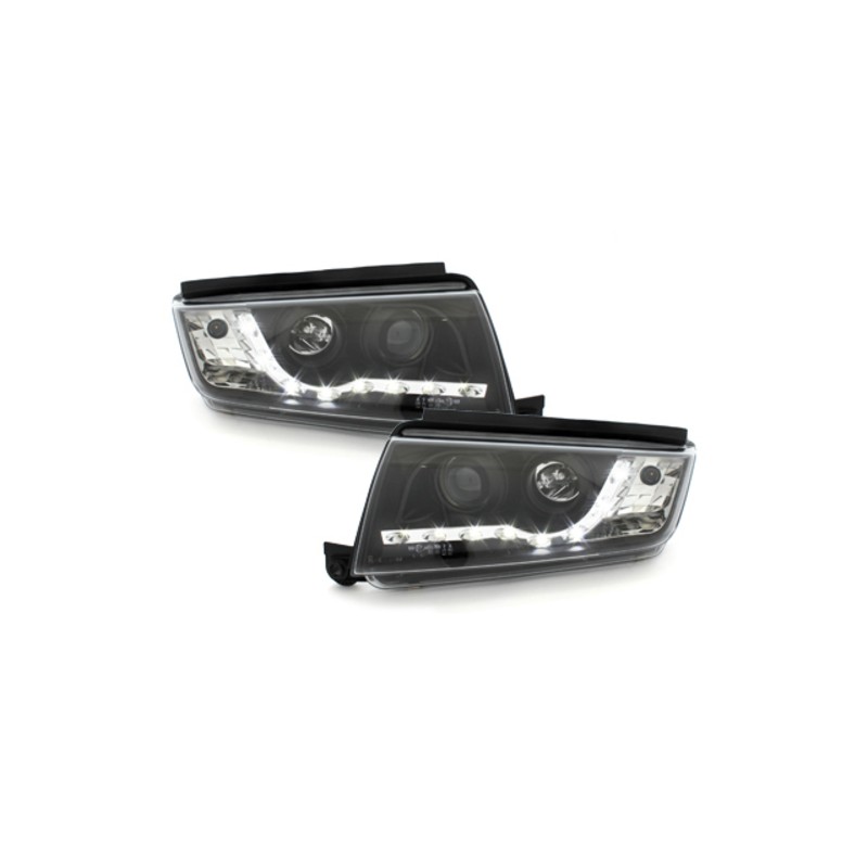 Dayline Headlights suitable for SKODA Fabia (1999-2007) DRL Optic Black