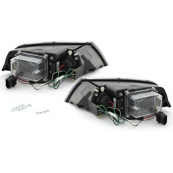 DAYLINE Headlights suitable for SKODA Octavia II 04-09 LED DRL Design Chrome