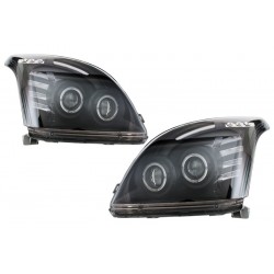 Headlights Angel Eye suitable for TOYOTA Land Cruiser FJ120 (2003-2008) Black