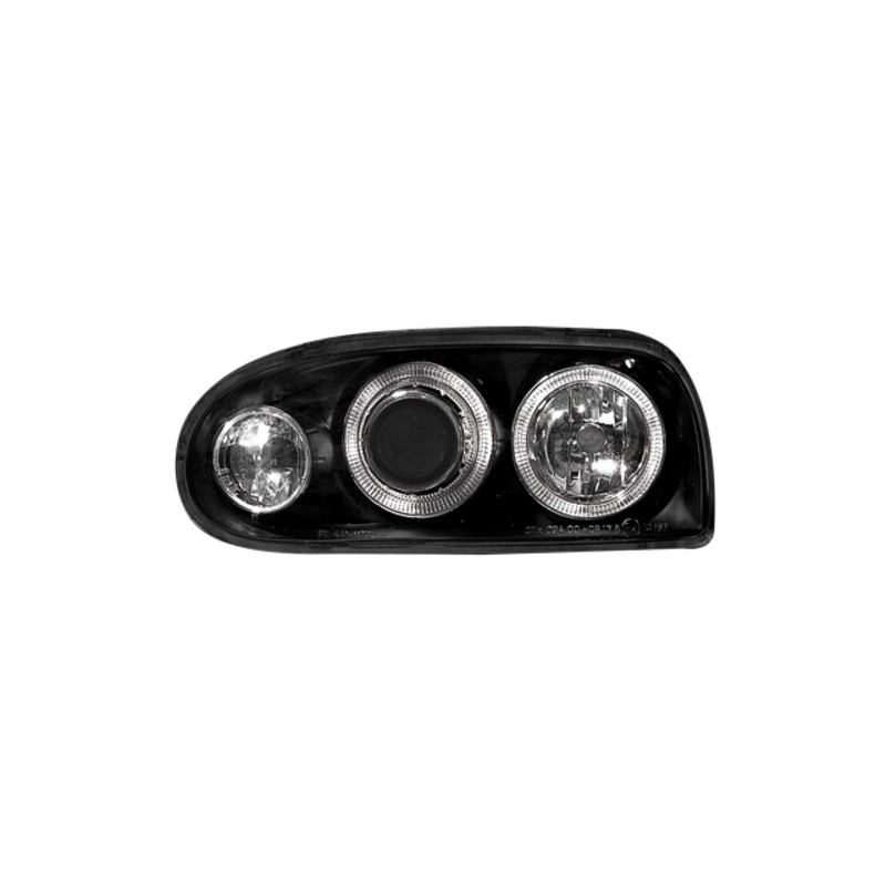 headlights suitable for VW Golf III 92-98_2 halo rims_black