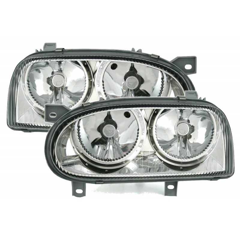 Headlights suitable for VW Golf 3 III (1992-1998) Chrome