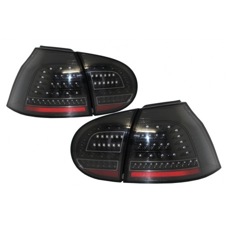 Full Led Taillights suitable for VW Golf V 5 Left Hand Drive (2004-2009) Black Urban Style