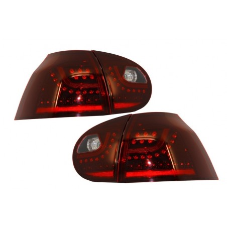 Led Taillights  suitable for VW Golf V 5 Left Hand Drive (2004-2009) Cherry Red Urban Style