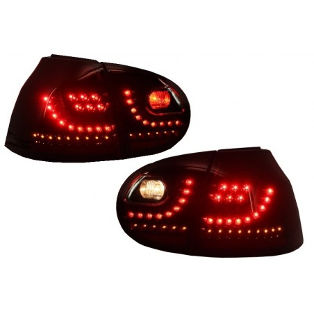 Led Taillights  suitable for VW Golf V 5 Left Hand Drive (2004-2009) Cherry Red Urban Style