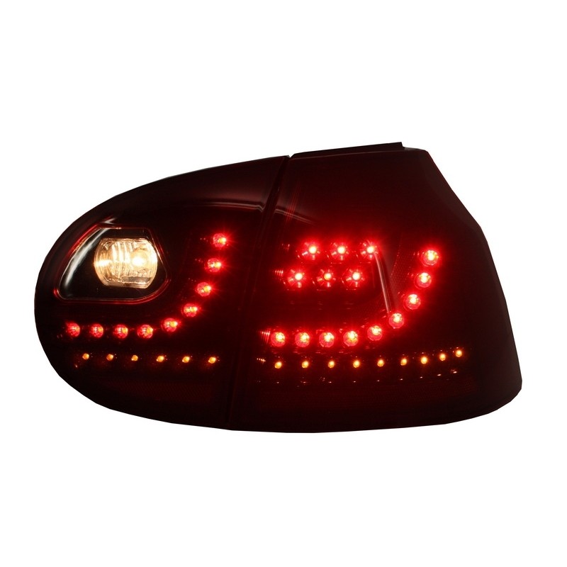 Led Taillights  suitable for VW Golf V 5 Left Hand Drive (2004-2009) Cherry Red Urban Style