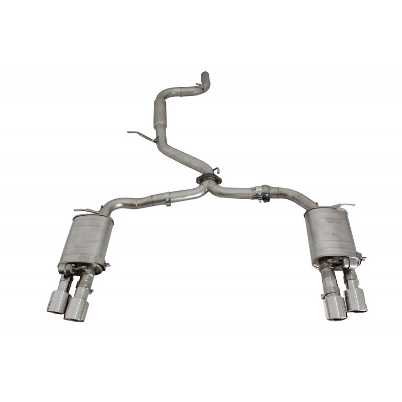 Complete Exhaust System suitable for VW Passat CC (2012-2017) turbo inline 4-cylinder petrol Engine (2.0 TFSI EA888) with Valvet