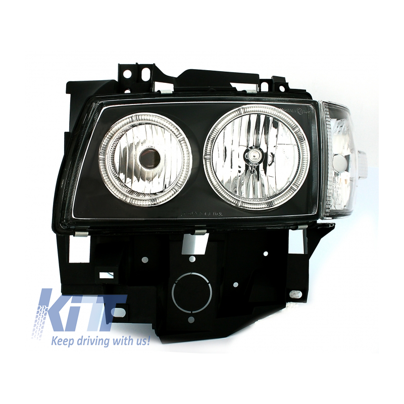 Headlights for VW GOLF T4 97-08.03 2 Halo Rims Black
