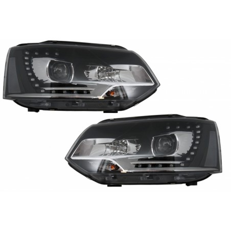 LED Dayline Headlights suitable for VW Transporter T5 (2010-2015) Xenon Look