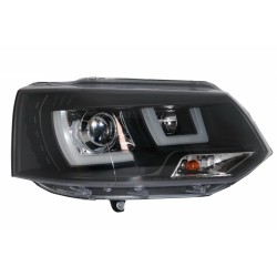 LED DRL Headlights suitable for VW Transporter T5 Multivan Facelift (2010-2015) U Tube Xenon Look