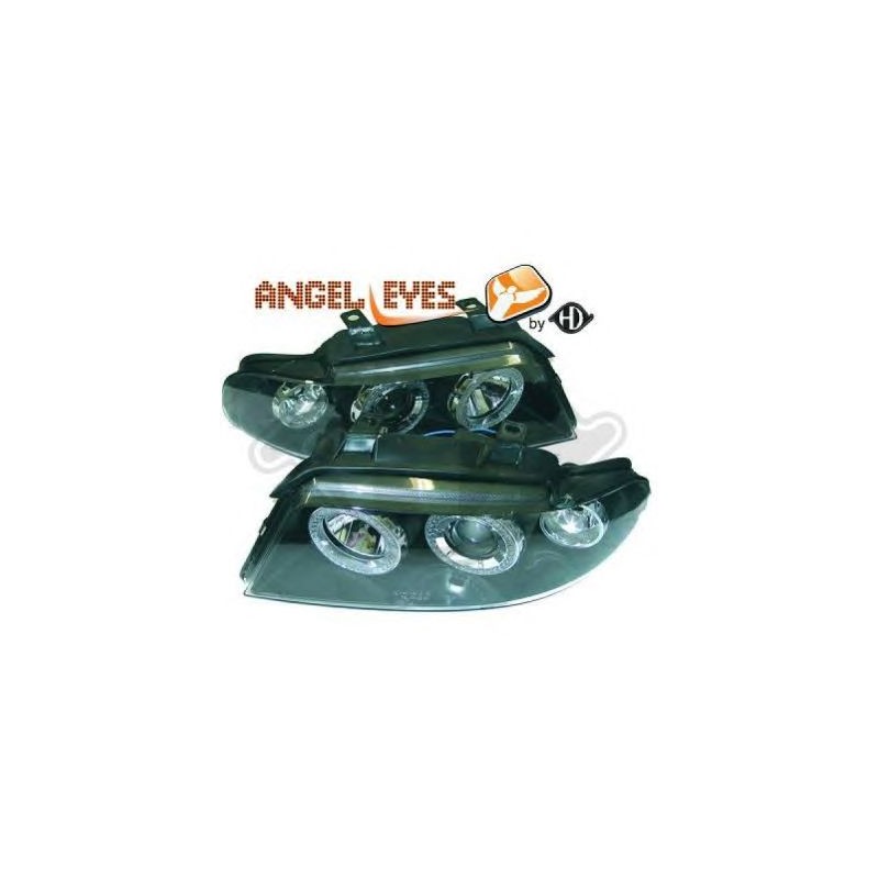 phares design, noir, règl. man., anneaux     AUDI A4,