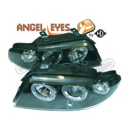 phares design, noir, règl. man., anneaux AUDI A4, phares design, noir, règl. man., anneaux AUDI A4,