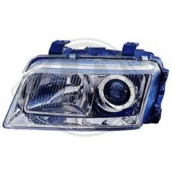 phares design, chrome, H7+H7, sans clign.     AUDI A4,