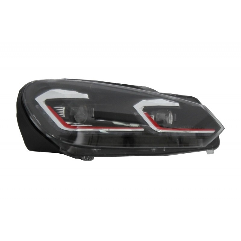 Kit phares LED pour Golf 6 (Style Golf 7 Facelift 7.5 GTI rouge)